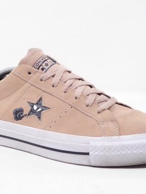 Converse One Star Pro Clay Pink Suede Graphic Edition Mens 11 + 2 New Laces